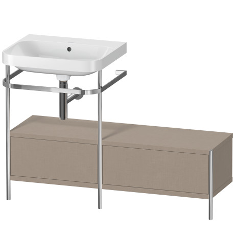 Lavabo pour meuble c-shaped avec console métallique à poser, HP4860N7575