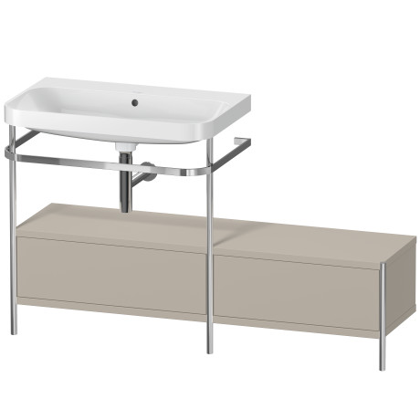 Lavabo pour meuble c-shaped avec console métallique à poser, HP4862N6060