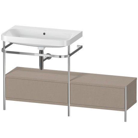 Lavabo pour meuble c-shaped avec console métallique à poser, HP4862N7575