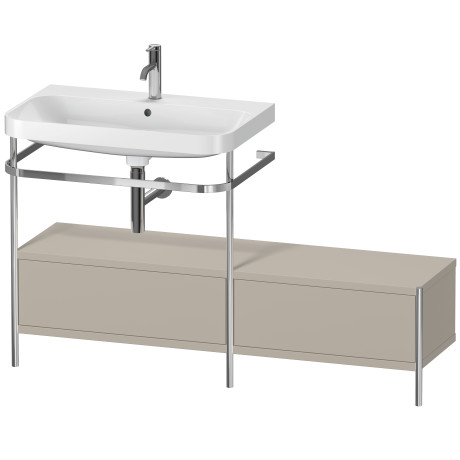 Lavabo pour meuble c-shaped avec console métallique à poser, HP4862O6060