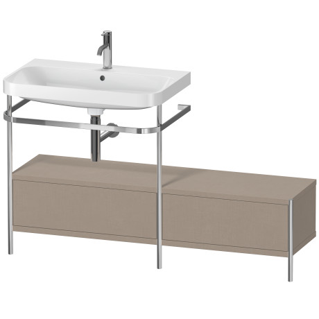 Lavabo pour meuble c-shaped avec console métallique à poser, HP4862O7575