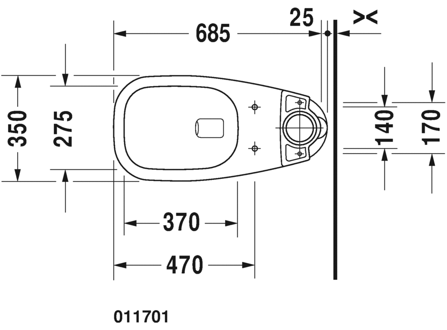 مرحاض قطعتين, 011701