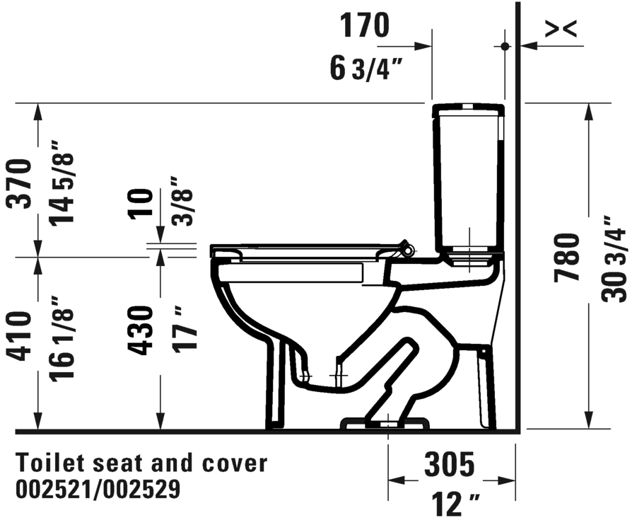 Two-Piece toilet Duravit Rimless®, 218801