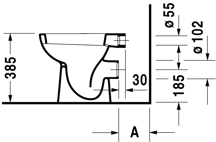 Toilet floor standing, 210809