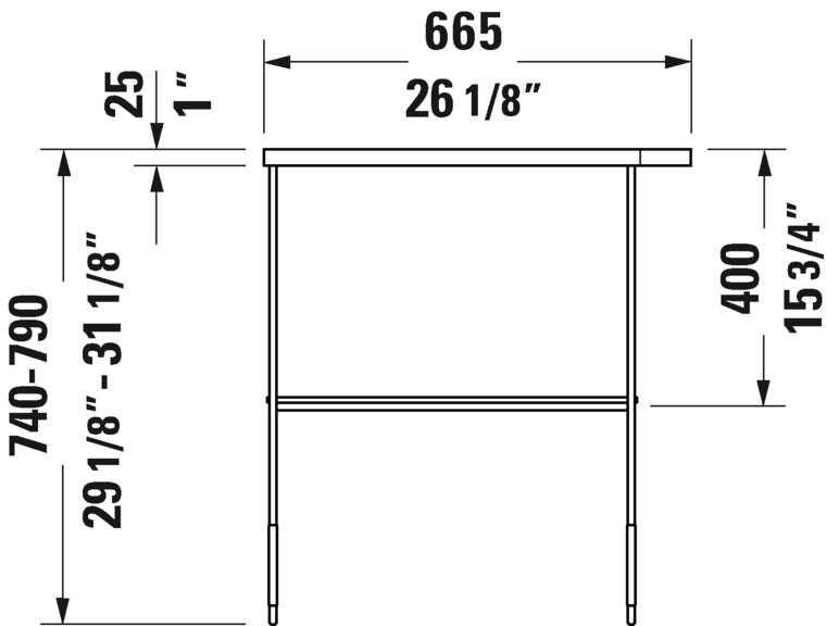 Metal console floorstanding **, 003101