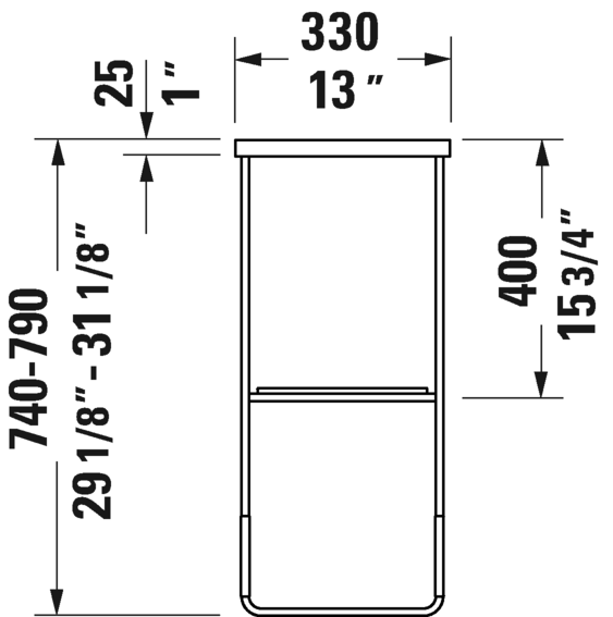 Metal console floorstanding **, 003109