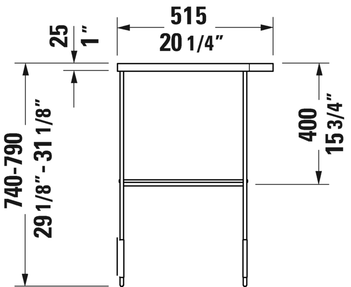 Metal console floorstanding **, 003109