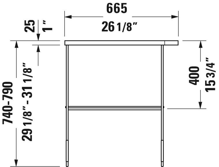 Metal console floorstanding **, 003113