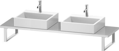 Consolle per bacinella da appoggio o lavabo da incasso soprapiano Compact, LC105C