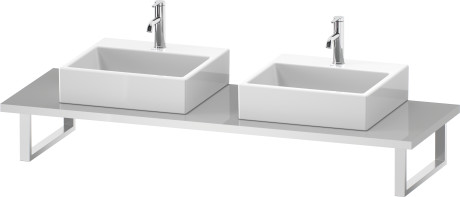 Consolle per bacinella da appoggio o lavabo da incasso soprapiano, LC107C