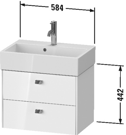 Vanity unit wall-mounted compact, BR4328