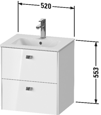 Mueble bajo lavabo suspendido, Compact, BR4327