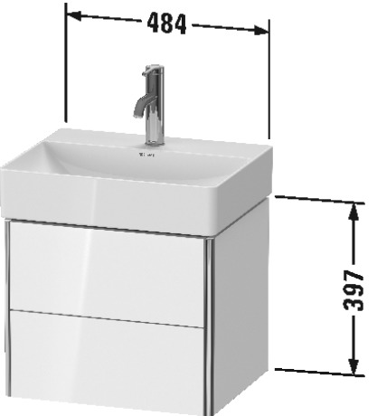 Meuble sous lavabo suspendu Compact, XS4305