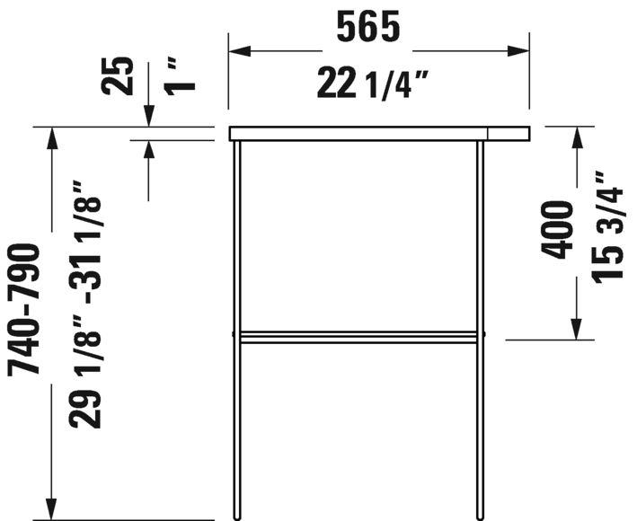 Metal console floorstanding **, 003132
