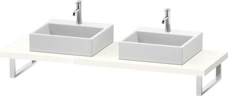 Consolle per bacinella da appoggio o lavabo da incasso soprapiano, LC103C02222 larghezza max. 2000 mm