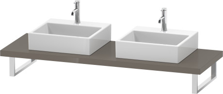 Consolle per bacinella da appoggio o lavabo da incasso soprapiano, LC103C08989 larghezza max. 2000 mm