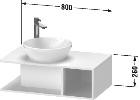 Meuble sous lavabo suspendu Compact, DE4918