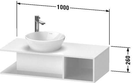 Meuble sous lavabo suspendu Compact, DE4919