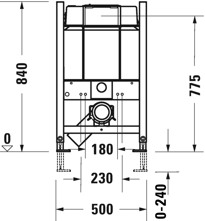 Bastidor - inodoro, básico 84 cm, WD1017