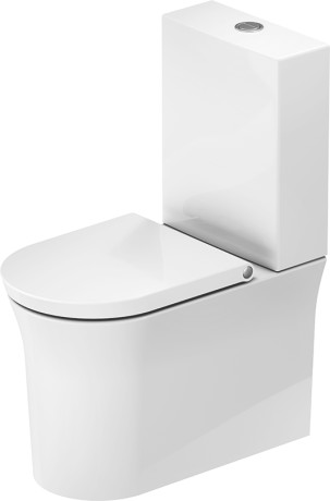 White Tulip - Golvstående WC, kombination, Duravit Rimless®