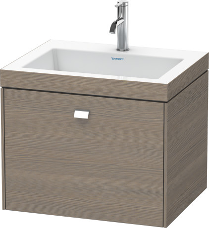 Furniture washbasin c-bonded with vanity wall-mounted, BR4600O1035 furniture washbasin Vero Air included