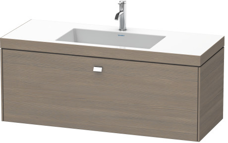 Furniture washbasin c-bonded with vanity wall-mounted, BR4603O1035 furniture washbasin Vero Air included