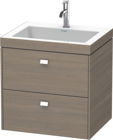 Furniture washbasin c-bonded with vanity wall-mounted, BR4605O1035 furniture washbasin Vero Air included