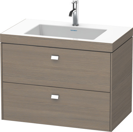 Furniture washbasin c-bonded with vanity wall-mounted, BR4606O1035 furniture washbasin Vero Air included