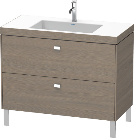 Furniture washbasin c-bonded with vanity floorstanding, BR4702O1035 furniture washbasin Vero Air included