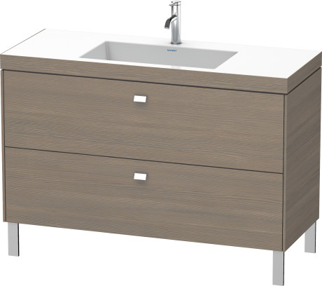 Furniture washbasin c-bonded with vanity floorstanding, BR4703O1035 furniture washbasin Vero Air included
