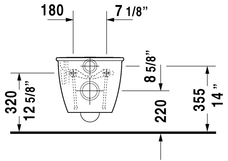 Toilet wall-mounted, 254409