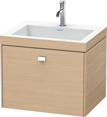 Furniture washbasin c-bonded with vanity wall-mounted, BR4600O1030 furniture washbasin Vero Air included