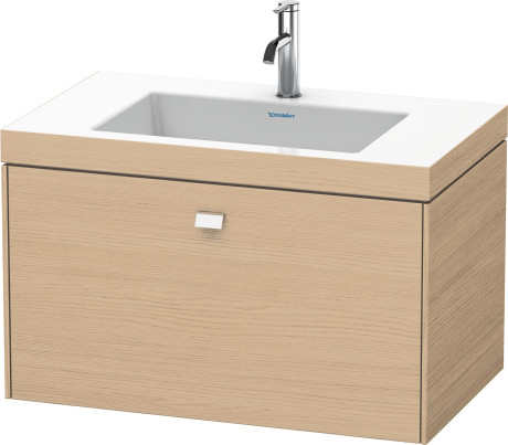 Furniture washbasin c-bonded with vanity wall-mounted, BR4601O1030 furniture washbasin Vero Air included