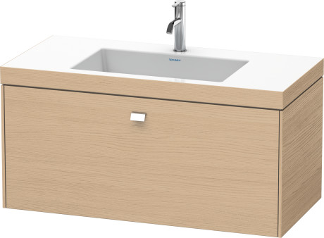 Furniture washbasin c-bonded with vanity wall-mounted, BR4602O1030 furniture washbasin Vero Air included