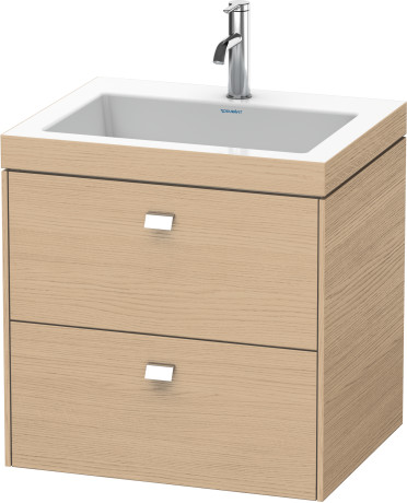 Furniture washbasin c-bonded with vanity wall-mounted, BR4605O1030 furniture washbasin Vero Air included