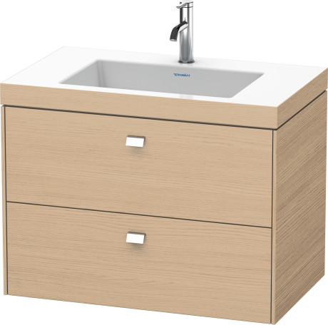 Furniture washbasin c-bonded with vanity wall-mounted, BR4606O1030 furniture washbasin Vero Air included