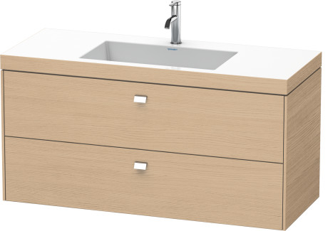 Furniture washbasin c-bonded with vanity wall-mounted, BR4608O1030 furniture washbasin Vero Air included
