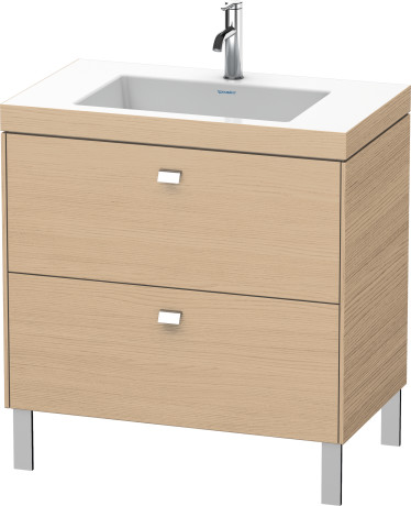 Furniture washbasin c-bonded with vanity floorstanding, BR4701O1030 furniture washbasin Vero Air included