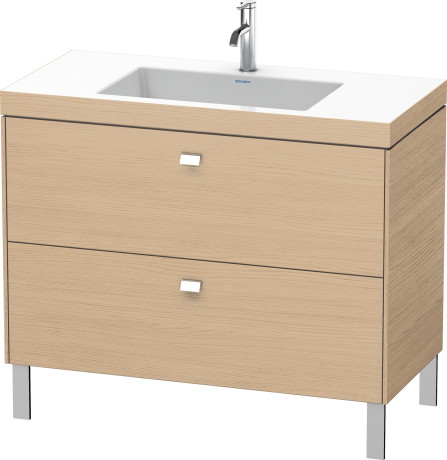 Furniture washbasin c-bonded with vanity floorstanding, BR4702O1030 furniture washbasin Vero Air included