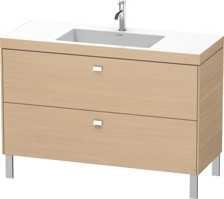 Furniture washbasin c-bonded with vanity floorstanding, BR4703O1030 furniture washbasin Vero Air included