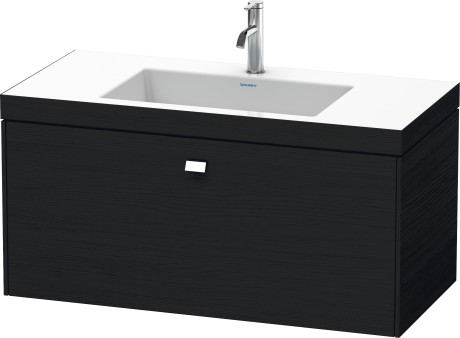 Furniture washbasin c-bonded with vanity wall-mounted, BR4602O1016 furniture washbasin Vero Air included