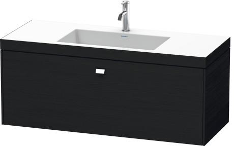 Furniture washbasin c-bonded with vanity wall-mounted, BR4603O1016 furniture washbasin Vero Air included