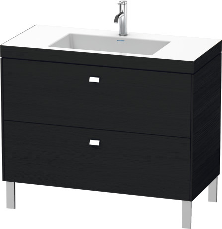 Furniture washbasin c-bonded with vanity floorstanding, BR4702O1016 furniture washbasin Vero Air included
