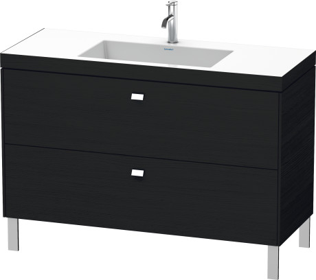 Furniture washbasin c-bonded with vanity floorstanding, BR4703O1016 furniture washbasin Vero Air included