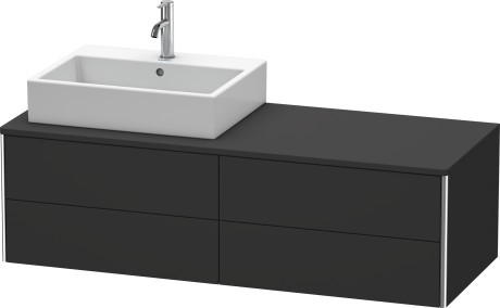 Mueble bajo lavabo para encimera suspendido, XS4913L8080 cajón superior debajo de la cerámica incl. recorte y recubrimiento para sifón