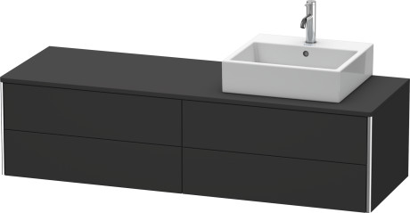适用于挂壁式浴柜的台面, XS4914R8080 陶瓷件下的顶部抽屉包括脸盆排水管的开孔