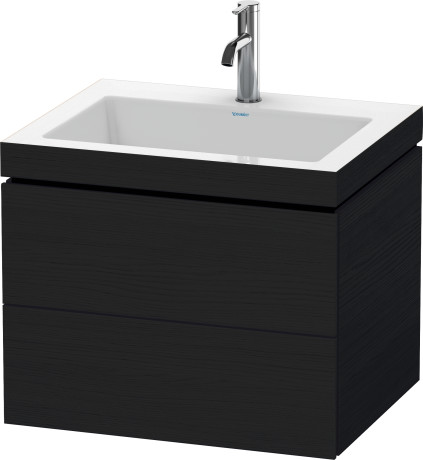 Furniture washbasin c-bonded with vanity wall-mounted, LC6926O1616 furniture washbasin Vero Air included