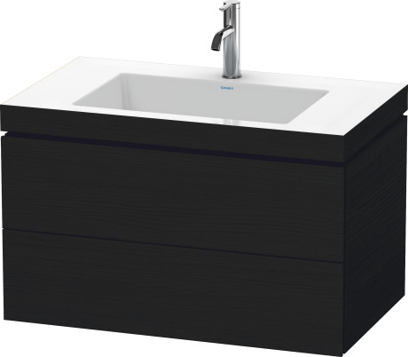 Furniture washbasin c-bonded with vanity wall-mounted, LC6927O1616 furniture washbasin Vero Air included