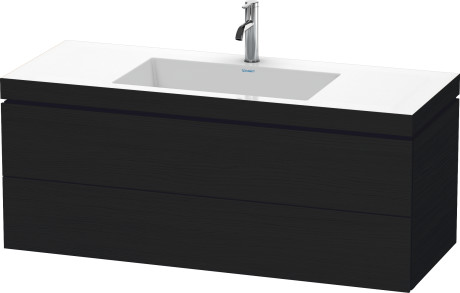 Furniture washbasin c-bonded with vanity wall-mounted, LC6929O1616 furniture washbasin Vero Air included