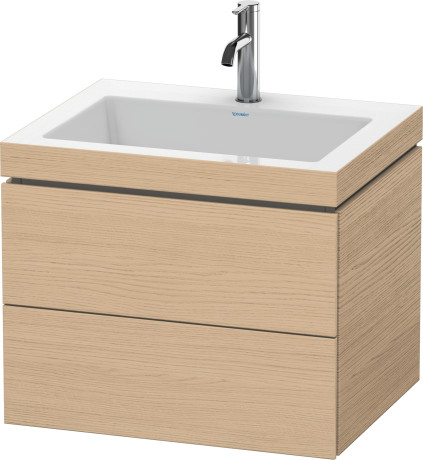 Furniture washbasin c-bonded with vanity wall-mounted, LC6926O3030 furniture washbasin Vero Air included